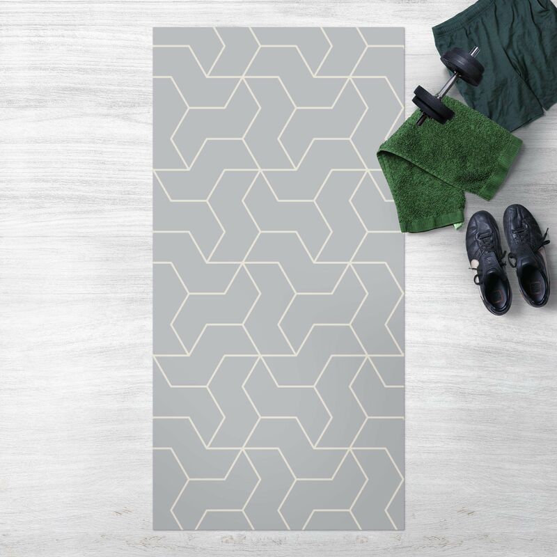 

Alfombras vinílicas - Geometrical Pattern Short Waved Rhombuses - Alto 2:1 Dimensión LxA: 160cm x 80cm