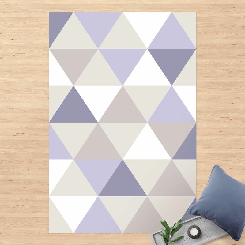 

Alfombras vinílicas - Geometrical Pattern Tilted Triangle Lilac Coloured - Alto 3:2 Dimensión LxA: 90cm x 60cm