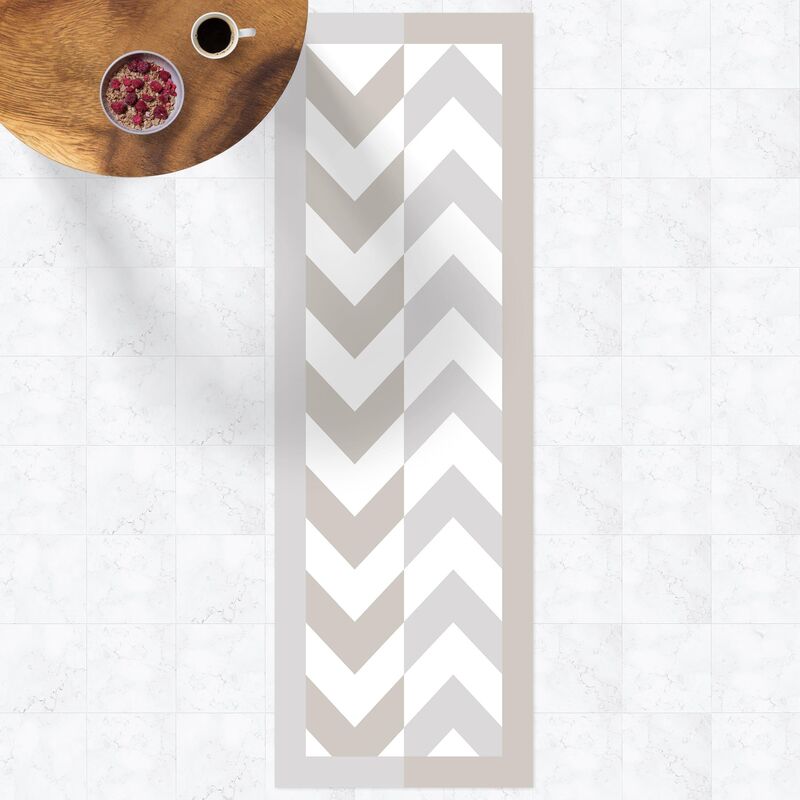 

Bilderwelten - Alfombras vinílicas - Geometrical Pattern Tyre Tracks With Frame - Panorámico Dimensión LxA: 270cm x 90cm