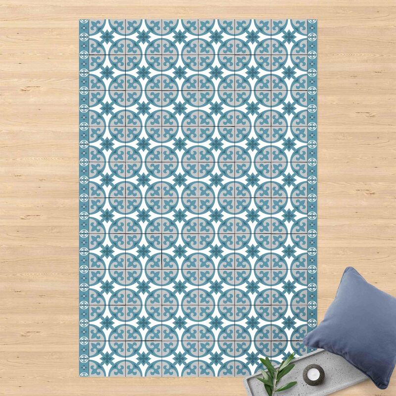 

Alfombras vinílicas - Geometrical Tile Mix Circles Blue Grey - Alto 3:2 Dimensión LxA: 120cm x 80cm