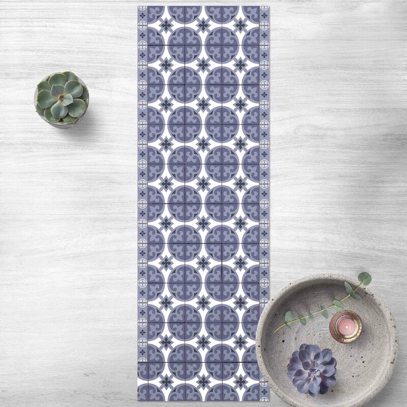 

Bilderwelten - Alfombras vinílicas - Geometrical Tile Mix Circles Purple - Panorámico Dimensión LxA: 210cm x 70cm