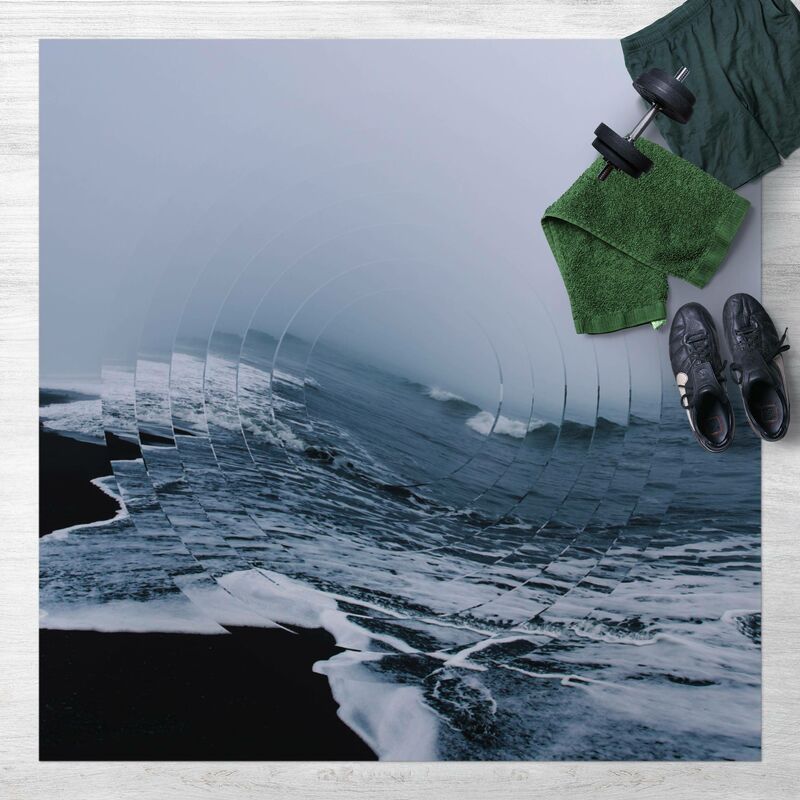 

Bilderwelten - Alfombras vinílicas - Geometry Meets Wave - Cuadrado 1:1 Dimensión LxA: 140cm x 140cm