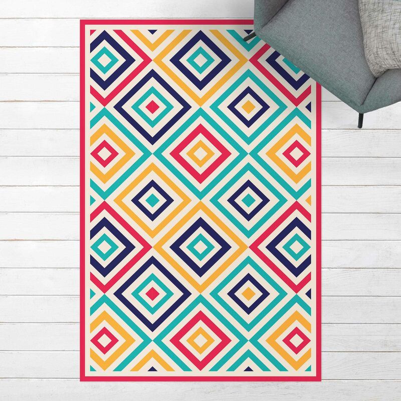 

Alfombras vinílicas - Geometry Square With Frame - Alto 3:2 Dimensión LxA: 180cm x 120cm