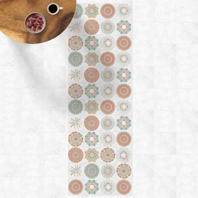

Alfombras vinílicas - Hand Paintes Mandala Pattern - Panorámico Dimensión LxA: 180cm x 60cm