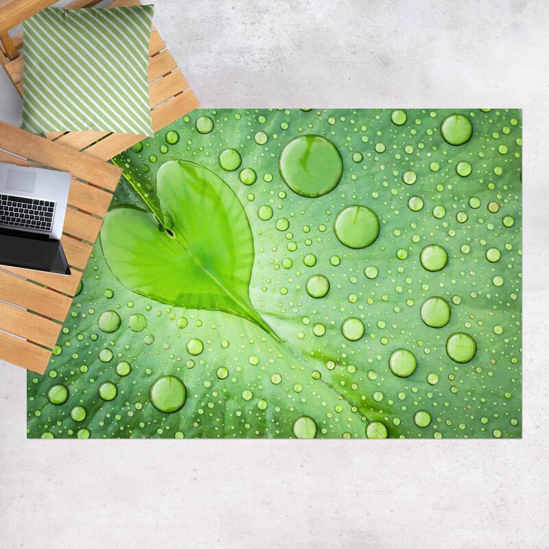 

Bilderwelten - Alfombras vinílicas - Heart-Shaped Dewtrops - Apaisado 2:3 Dimensión LxA: 140cm x 210cm