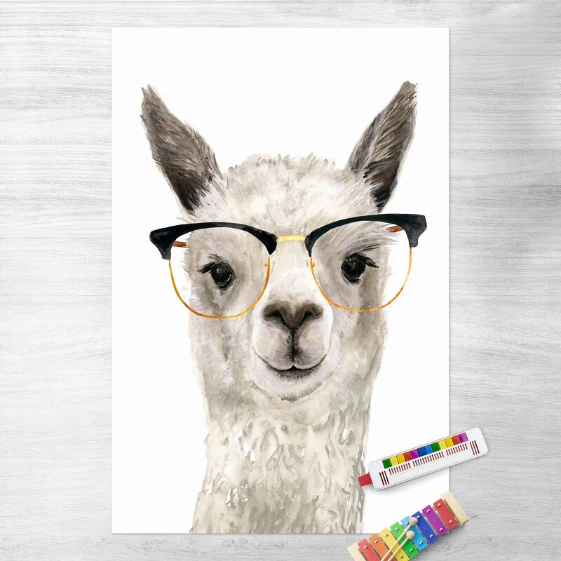 

Alfombras vinílicas - Hip Lama With Glasses I - Alto 3:2 Dimensión LxA: 120cm x 80cm