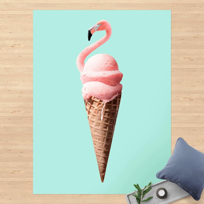 

Alfombras vinílicas - Ice Cream Cone With Flamingo - Alto 4:3 Dimensión LxA: 60cm x 45cm