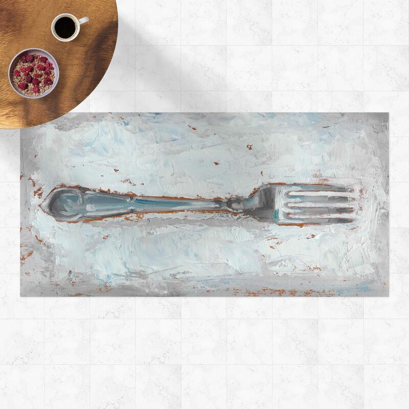 

Alfombras vinílicas - Impressionistic Cutlery - Fork - Apaisado 1:2 Dimensión LxA: 40cm x 80cm