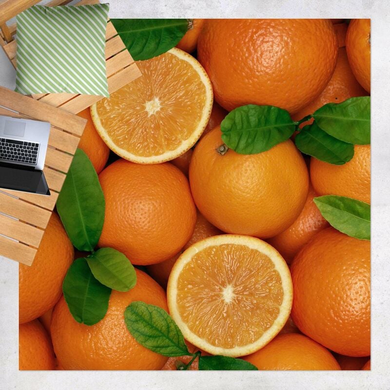 

Alfombras vinílicas - Juicy Oranges - Cuadrado 1:1 Dimensión LxA: 100cm x 100cm