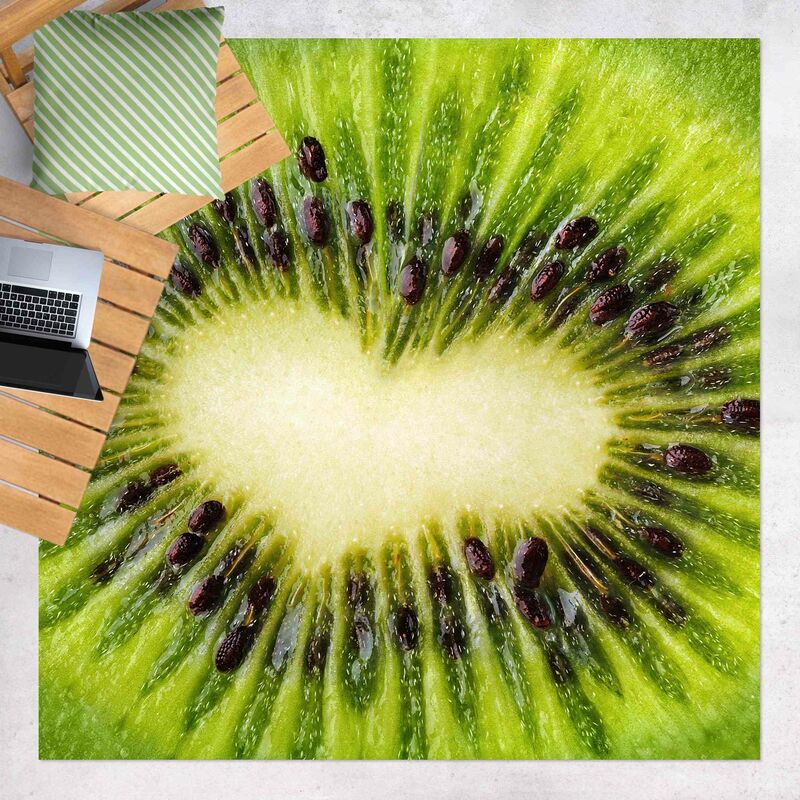 

Alfombras vinílicas - Kiwi Heart - Cuadrado 1:1 Dimensión LxA: 80cm x 80cm