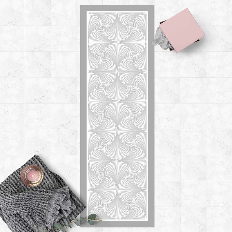 

Alfombras vinílicas - Line Pattern Grey With Frame - Panorámico Dimensión LxA: 180cm x 60cm