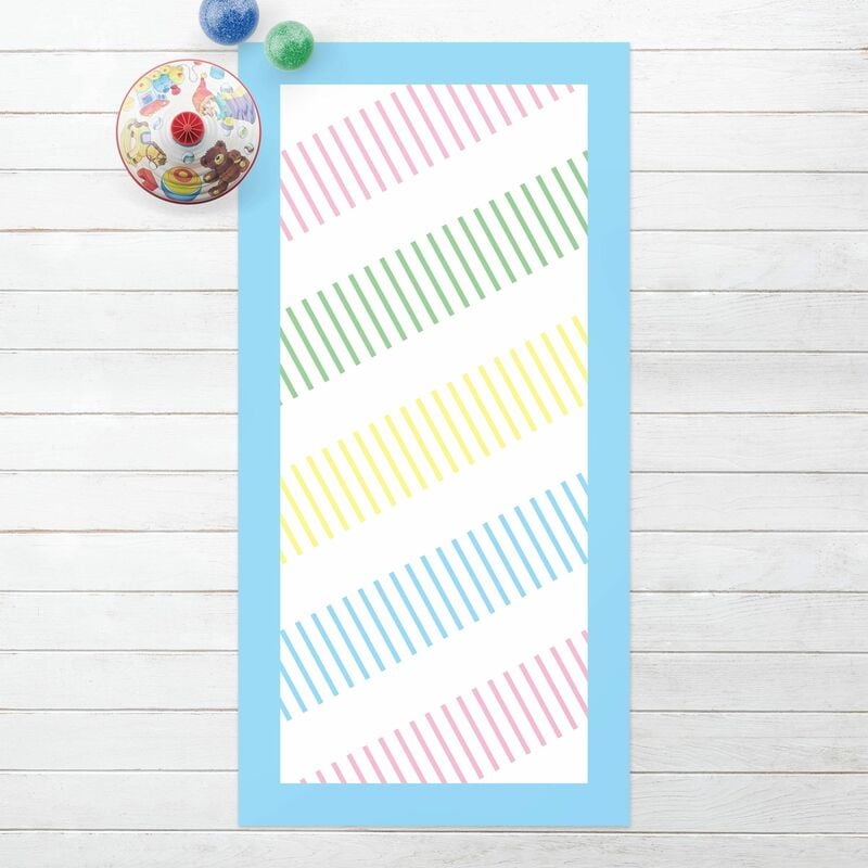 

Alfombras vinílicas - Linear Traces In Pastel With Frame - Alto 2:1 Dimensión LxA: 200cm x 100cm