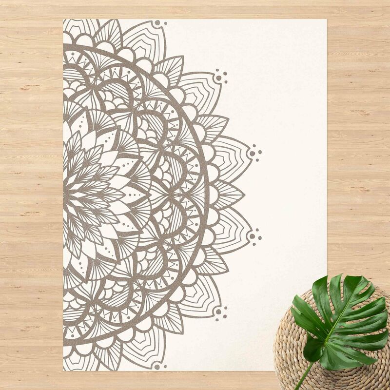 

Alfombras vinílicas - Mandala Illustration Shabby Beige White - Alto 4:3 Dimensión LxA: 140cm x 105cm