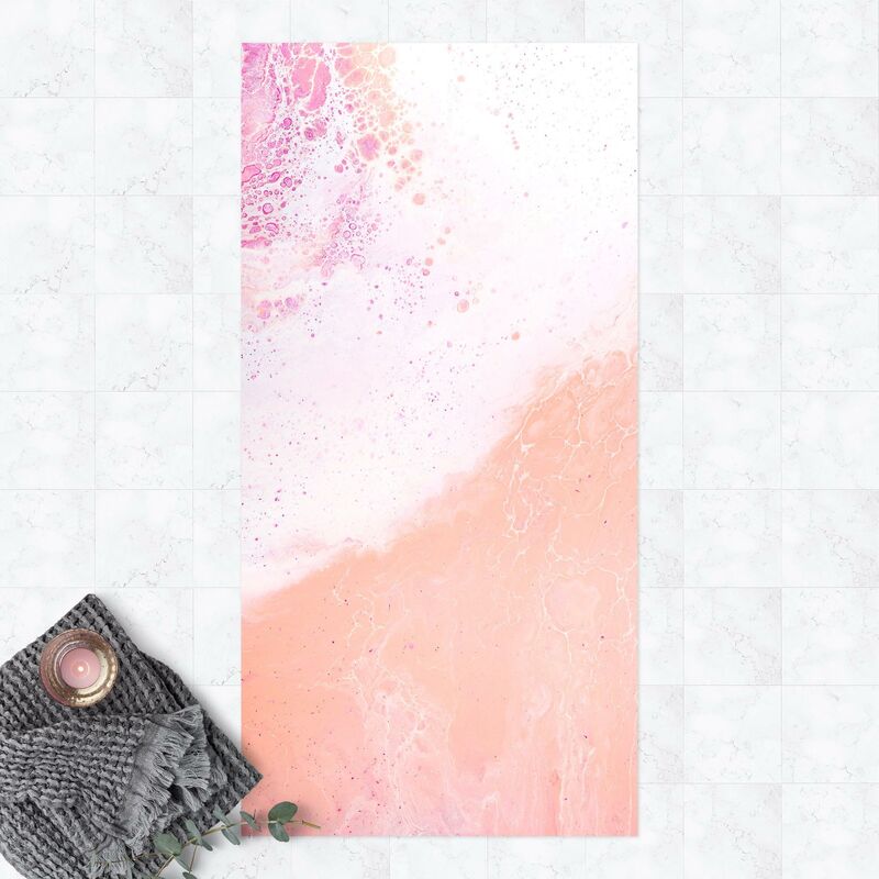 

Bilderwelten - Alfombras vinílicas - Marble Effect Pastel Shade Of Pink - Alto 2:1 Dimensión LxA: 200cm x 100cm