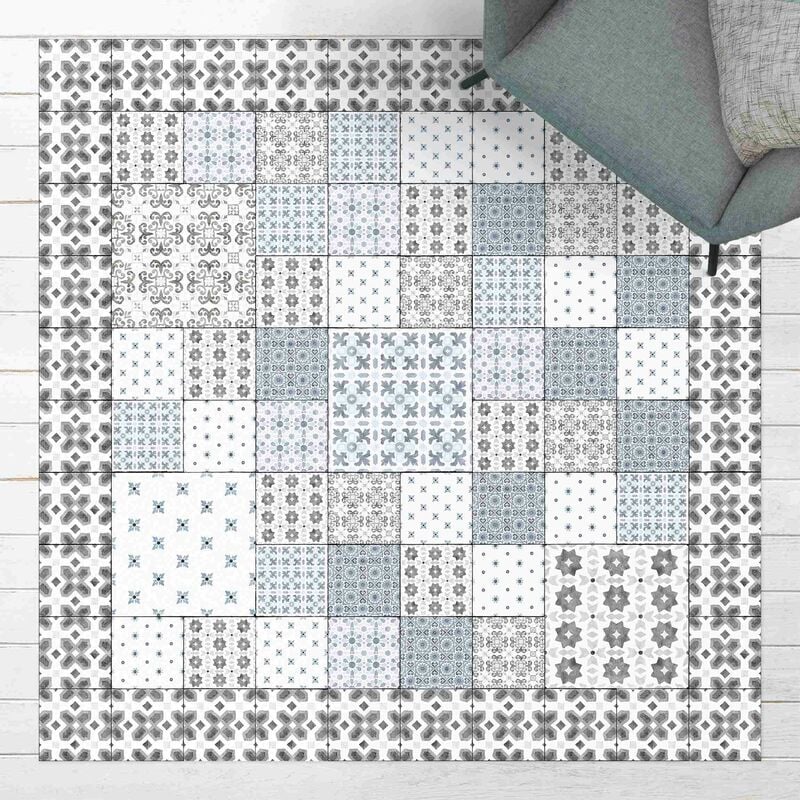 

Alfombras vinílicas - Moroccan Tiles Combination Rabat With Tile Frame - Cuadrado 1:1 Dimensión LxA: 60cm x 60cm