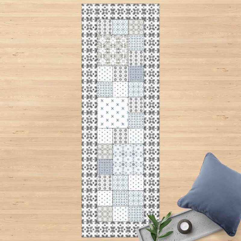 

Bilderwelten - Alfombras vinílicas - Moroccan Tiles Combination Rabat With Tile Frame - Panorámico Dimensión LxA: 300cm x 100cm