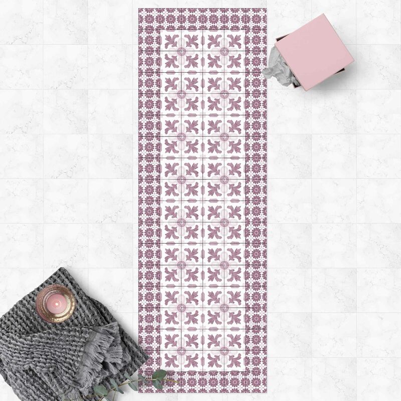 

Bilderwelten - Alfombras vinílicas - Moroccan Tiles With Ornaments With Tile Frame - Panorámico Dimensión LxA: 90cm x 30cm