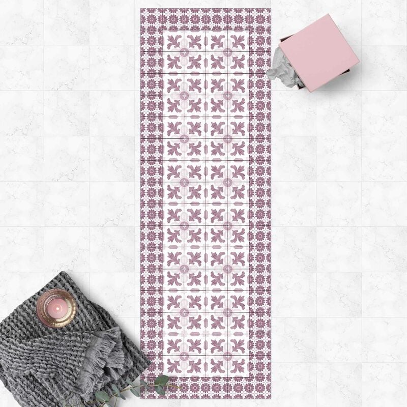 

Bilderwelten - Alfombras vinílicas - Moroccan Tiles With Ornaments With Tile Frame - Panorámico Dimensión LxA: 270cm x 90cm