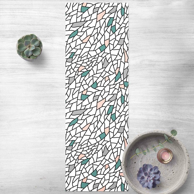 

Alfombras vinílicas - Mosaic Lines Pattern Pastel - Panorámico Dimensión LxA: 180cm x 60cm