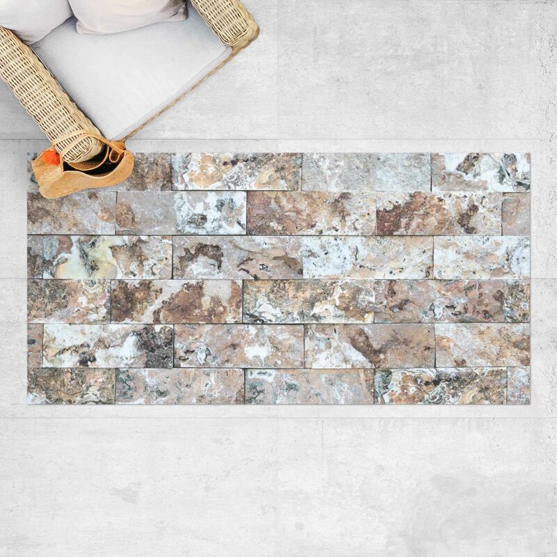 

Bilderwelten - Alfombras vinílicas - Natural Marble Stone Wall - Apaisado 1:2 Dimensión LxA: 40cm x 80cm
