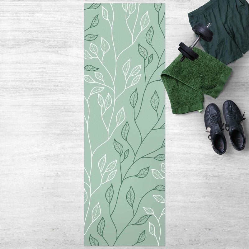 

Alfombras vinílicas - Natural Pattern Branches With Leaves - Panorámico Dimensión LxA: 90cm x 30cm