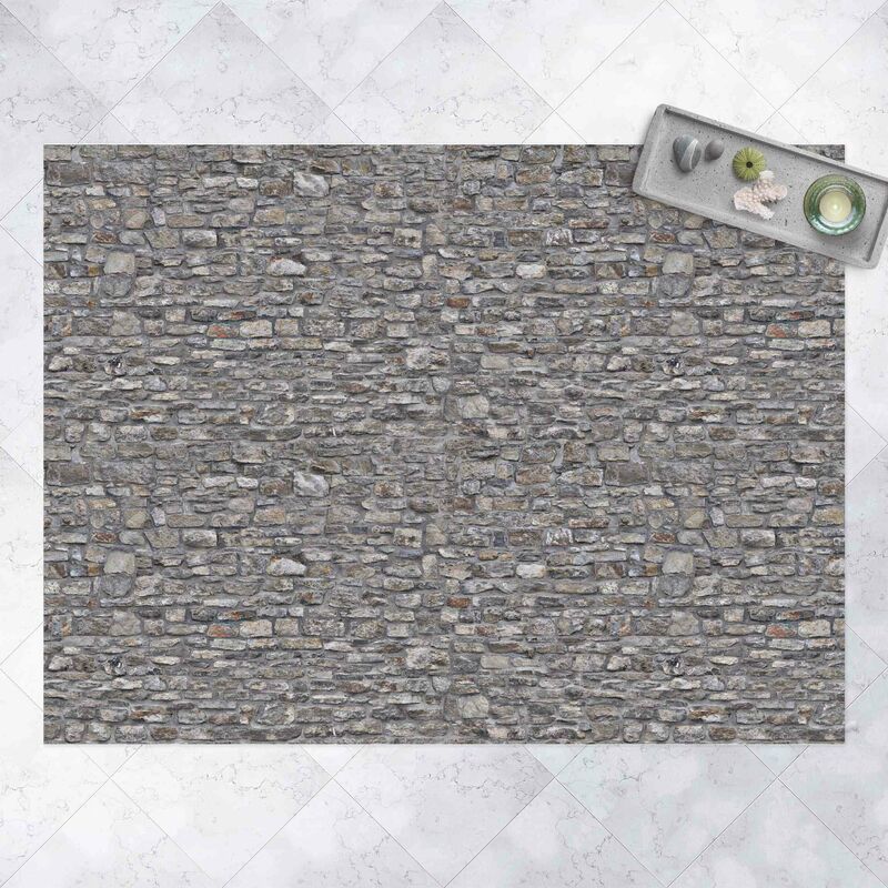 

Alfombras vinílicas - Natural Stone Wallpaper Old Stone Wall - Apaisado 3:4 Dimensión LxA: 90cm x 120cm
