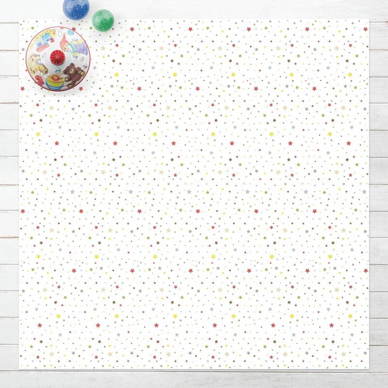 

Bilderwelten - Alfombras vinílicas - No.YK34 Colourful Stars - Cuadrado 1:1 Dimensión LxA: 120cm x 120cm