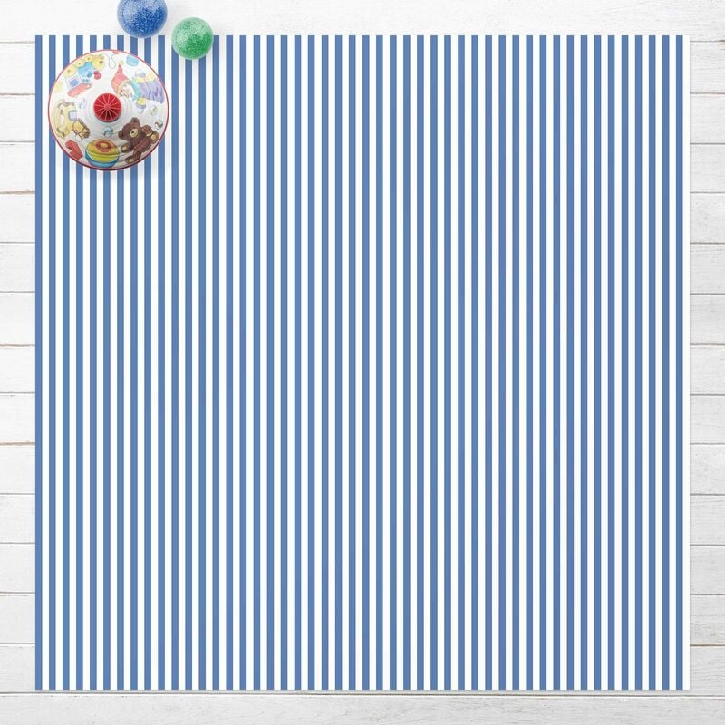 

Bilderwelten - Alfombras vinílicas - No.YK44 Stripes Blue White - Cuadrado 1:1 Dimensión LxA: 140cm x 140cm