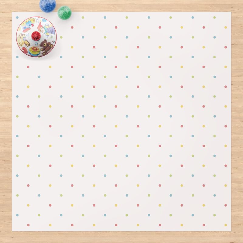 

Alfombras vinílicas - No.YK47 Coloful Dots - Cuadrado 1:1 Dimensión LxA: 80cm x 80cm