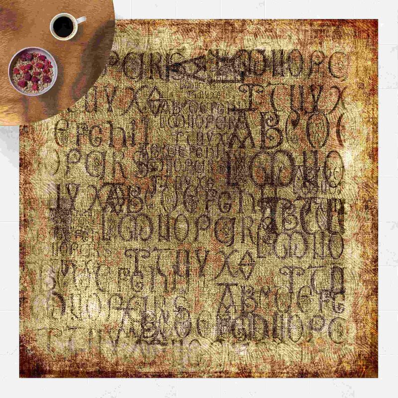 

Alfombras vinílicas - Old Letters - Cuadrado 1:1 Dimensión LxA: 100cm x 100cm