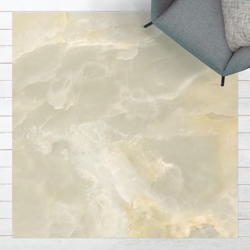 

Bilderwelten - Alfombras vinílicas - Onyx Marble Cream - Cuadrado 1:1 Dimensión LxA: 140cm x 140cm