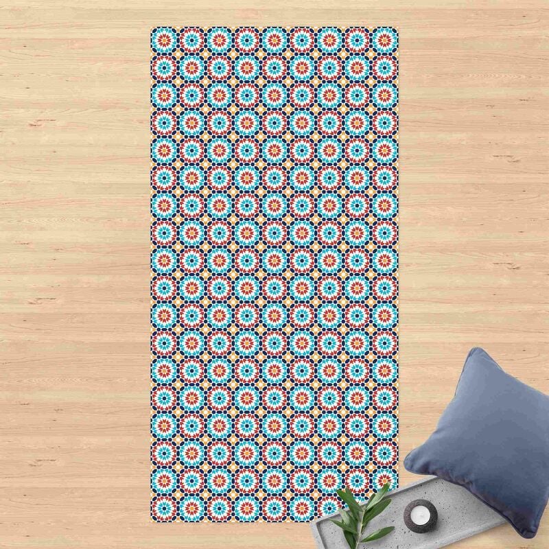 

Bilderwelten - Alfombras vinílicas - Oriental Patterns With Colourful Blossoms - Alto 2:1 Dimensión LxA: 240cm x 120cm