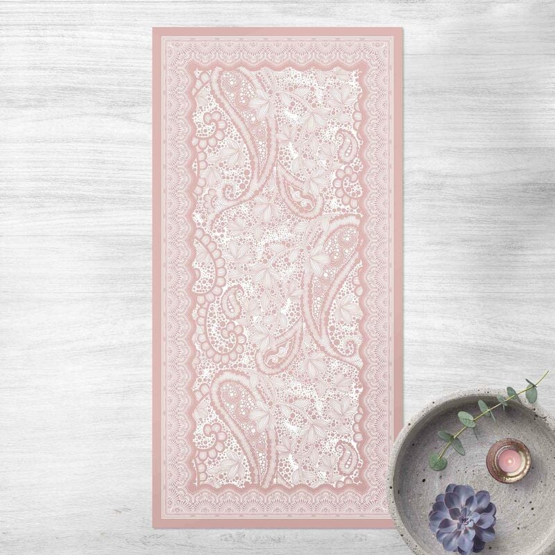 

Alfombras vinílicas - Paisley Foam In Pastel Colours With Border - Alto 2:1 Dimensión LxA: 160cm x 80cm