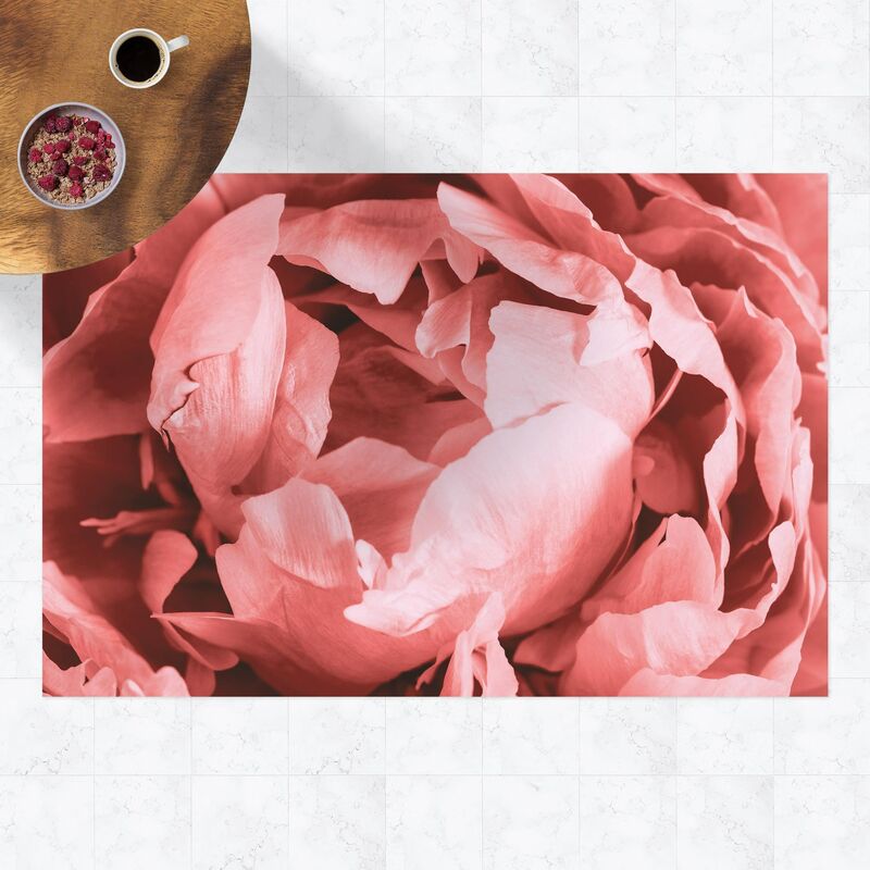 

Alfombras vinílicas - Peony Blossom Coral - Apaisado 2:3 Dimensión LxA: 120cm x 180cm