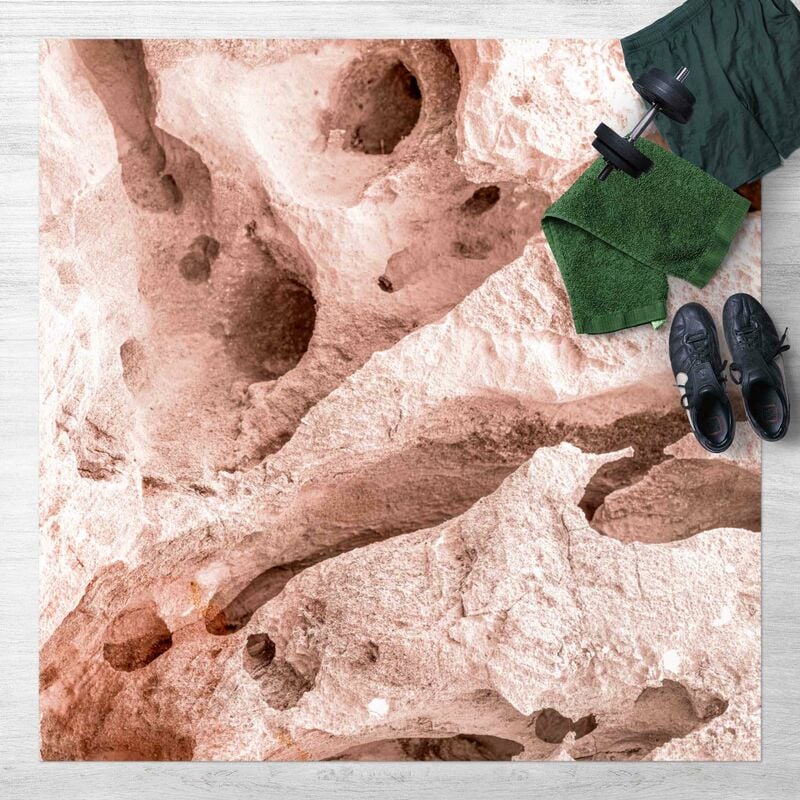 

Alfombras vinílicas - Pink Cliffs Shaped By The Ocean - Cuadrado 1:1 Dimensión LxA: 100cm x 100cm