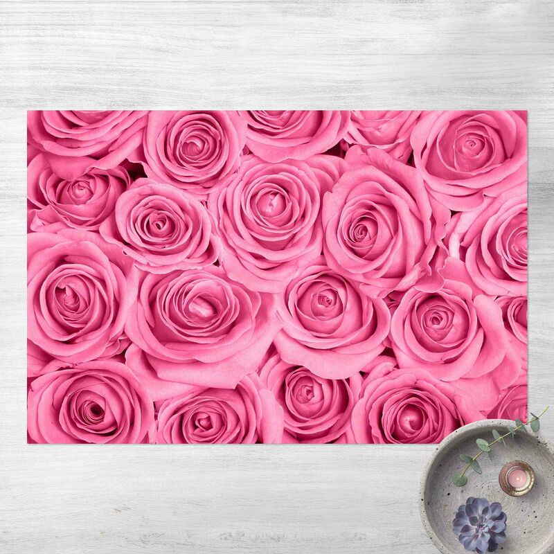 

Alfombras vinílicas - Pink Roses - Apaisado 2:3 Dimensión LxA: 60cm x 90cm