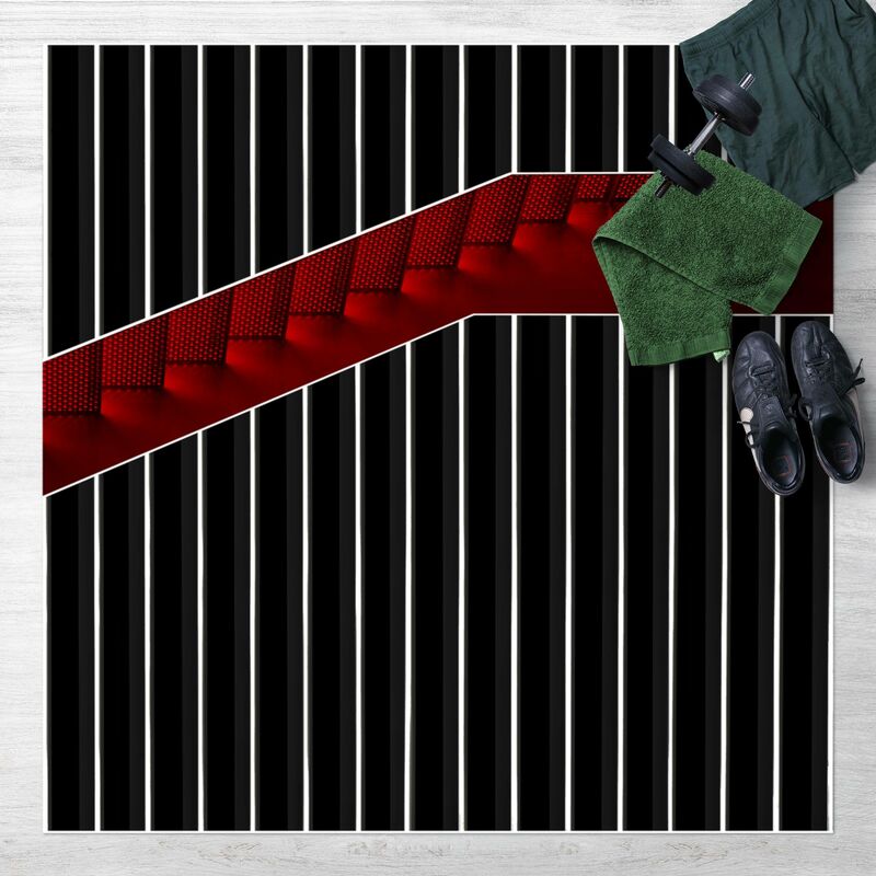 

Bilderwelten - Alfombras vinílicas - Play Of Red Light In Staircase - Cuadrado 1:1 Dimensión LxA: 40cm x 40cm