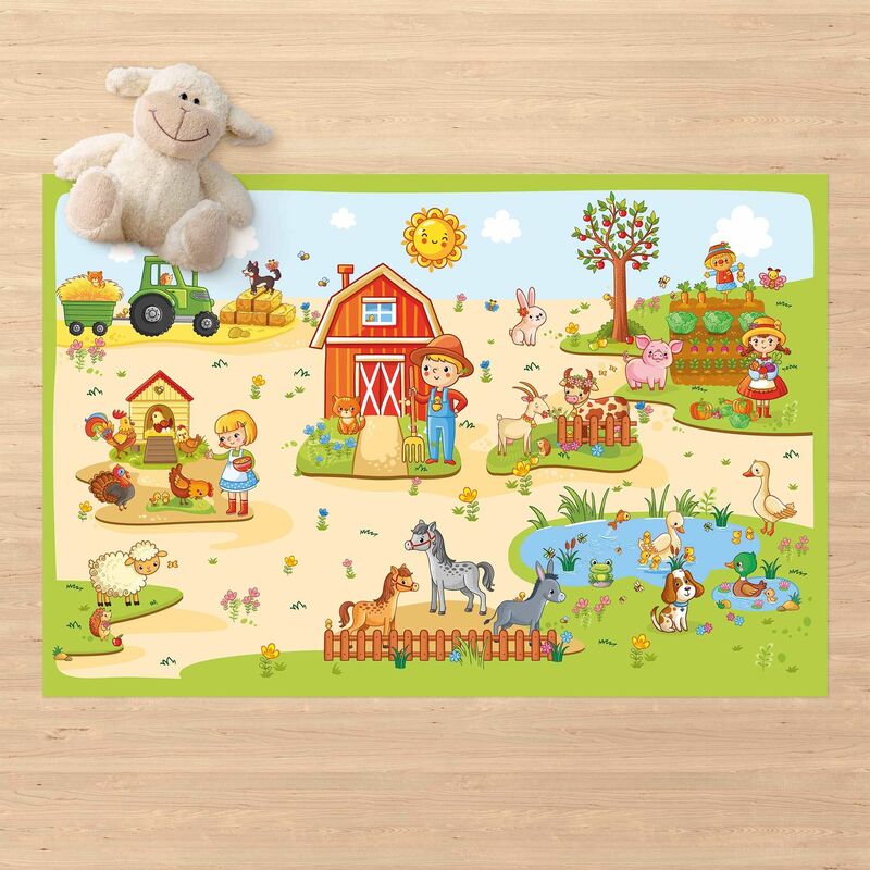 

Alfombras vinílicas - Playoom Mat Farm - Farm Work Is Fun - Apaisado 2:3 Dimensión LxA: 40cm x 60cm