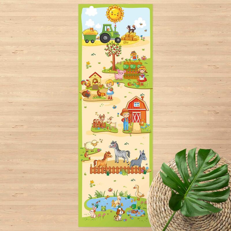 

Alfombras vinílicas - Playoom Mat Farm - Farm Work Is Fun - Panorámico Dimensión LxA: 180cm x 60cm