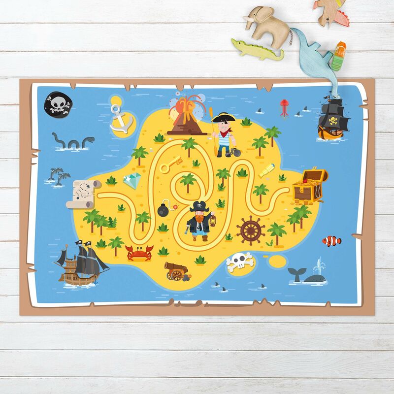 

Alfombras vinílicas - Playoom Mat Pirates - Looking For the Treasure - Apaisado 2:3 Dimensión LxA: 40cm x 60cm