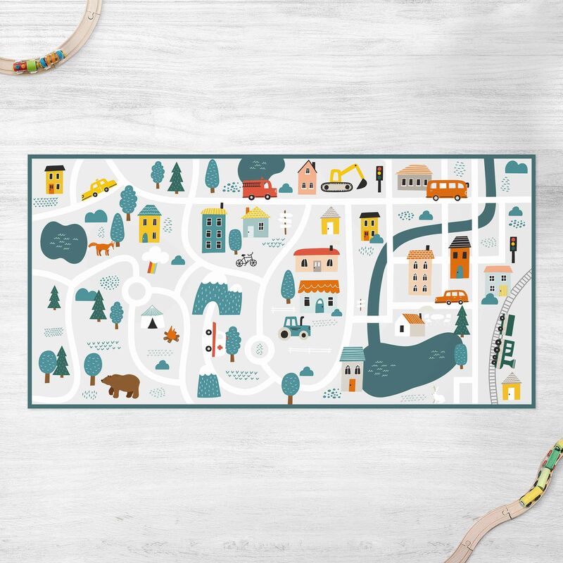 

Bilderwelten - Alfombras vinílicas - Playoom Mat Smalltown - From the City Into Nature - Apaisado 1:2 Dimensión LxA: 90cm x 180cm