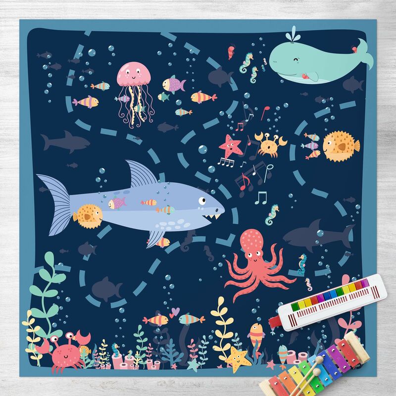 

Alfombras vinílicas - Playoom Mat Under Water - An Expedition - Cuadrado 1:1 Dimensión LxA: 60cm x 60cm