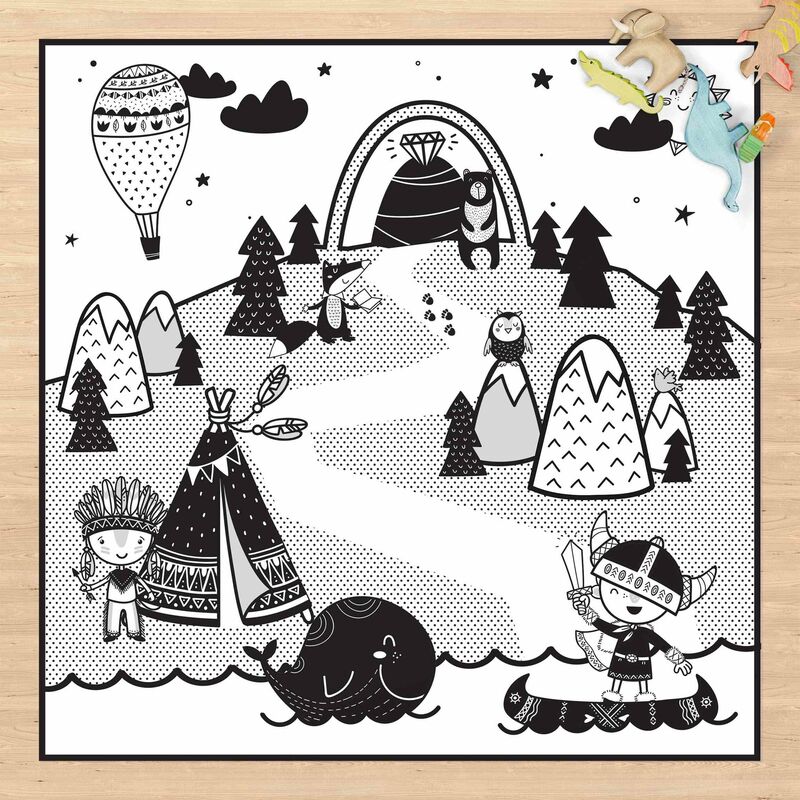 

Alfombras vinílicas - Playoom Mat Vikings - The Conquest Of The Diamond - Cuadrado 1:1 Dimensión LxA: 100cm x 100cm