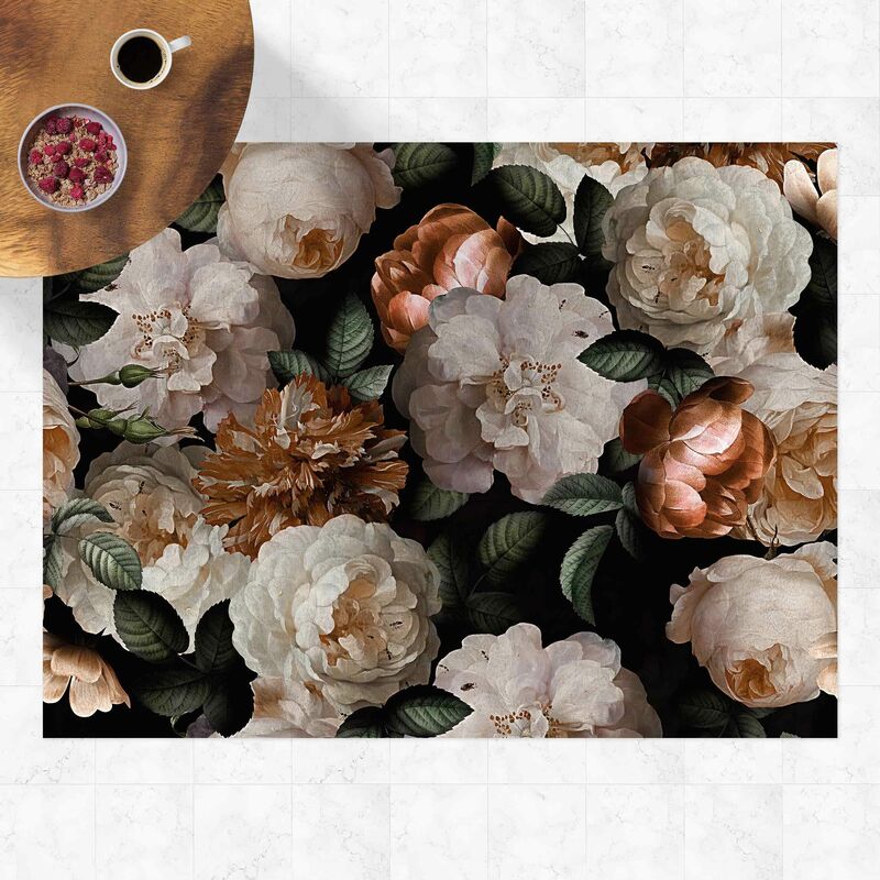 

Alfombras vinílicas - Red Roses With White Roses - Apaisado 3:4 Dimensión LxA: 105cm x 140cm