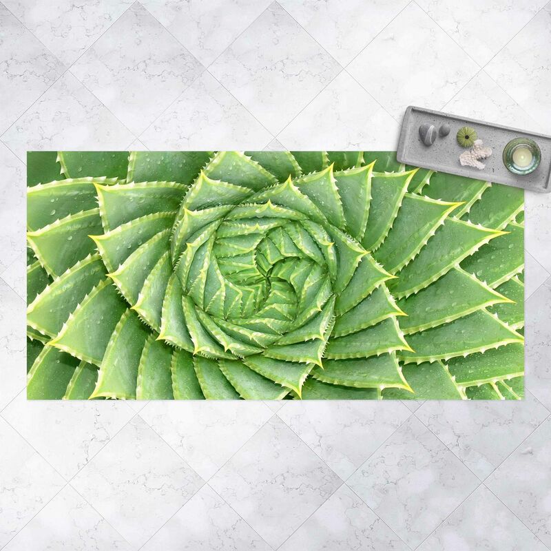 

Alfombras vinílicas - Spiral Aloe - Apaisado 1:2 Dimensión LxA: 80cm x 160cm