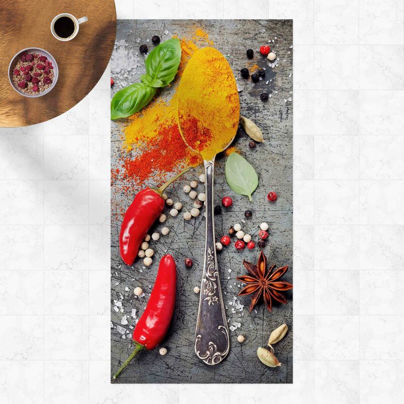 

Alfombras vinílicas - Spoon With Spices - Alto 2:1 Dimensión LxA: 140cm x 70cm