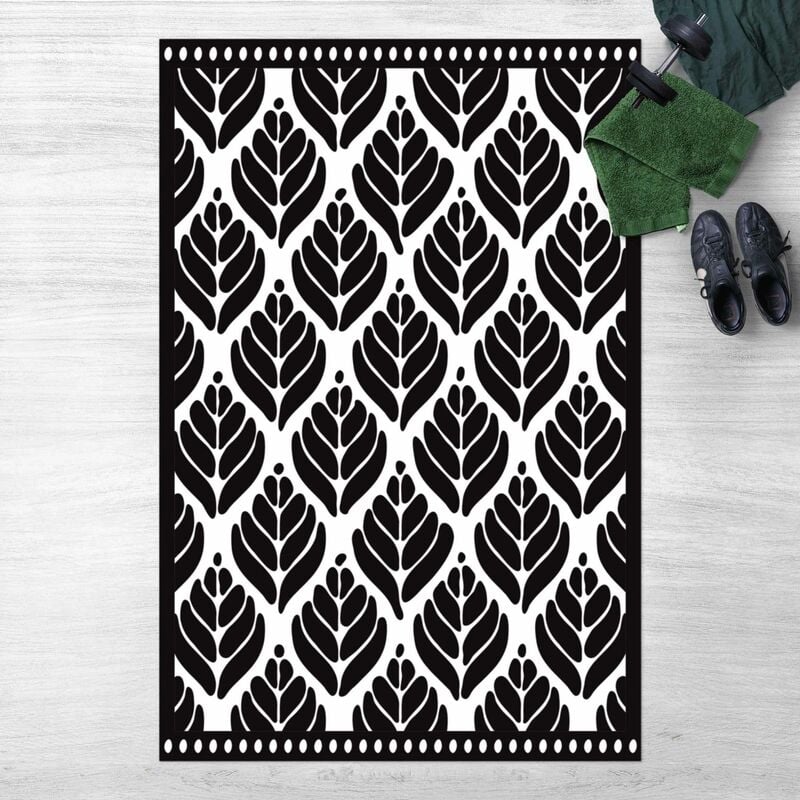 

Bilderwelten - Alfombras vinílicas - Stylised Palm Leaves With stripes - Alto 3:2 Dimensión LxA: 180cm x 120cm