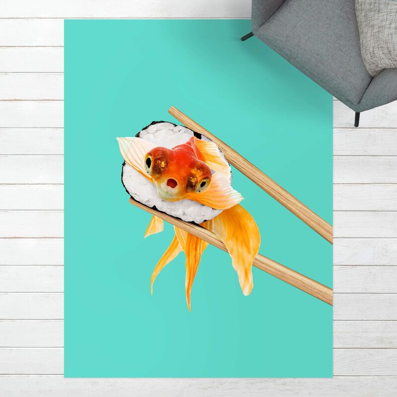 

Alfombras vinílicas - Sushi With Goldfish - Alto 4:3 Dimensión LxA: 160cm x 120cm