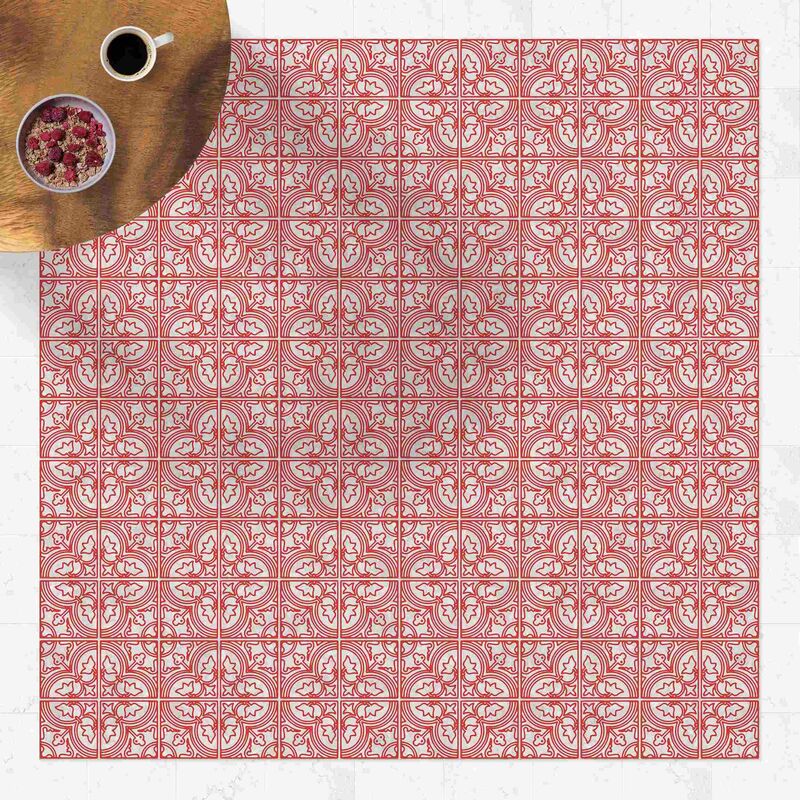 

Bilderwelten - Alfombras vinílicas - Tile Pattern Faro Red - Cuadrado 1:1 Dimensión LxA: 120cm x 120cm