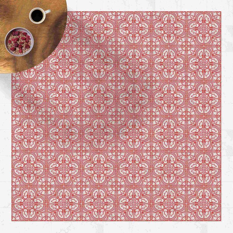 

Alfombras vinílicas - Tile Pattern Faro Red - Cuadrado 1:1 Dimensión LxA: 40cm x 40cm